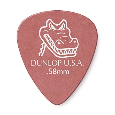 Obrázek JIM DUNLOP Plektrum Gator Grip en Polycarbonate, 0,58 mm, červená, 12 kusů