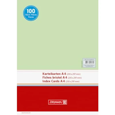 Obrázek Brunnen 102240050 Kartotéční karta (A4 nelinkovaná, 100 kusů, zavařená) zelená