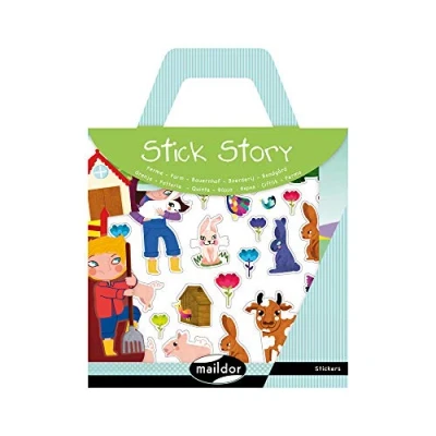 Obrázek Maildor 566401O Packung Stick&#039;Story (4 Stickerbögen und 2 Kulissen, ideal für Kinder ab 5 Jahren, Bauernhof) 1 Pack