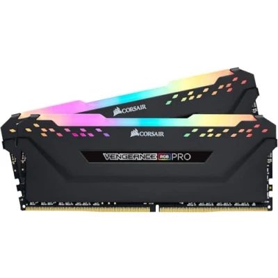 Obrázek CORSAIR VENGEANCE RGB PRO 32GB (2x16GB) DDR4 3200(PC4 25600)C16 PC Arbeitsspeicher schwarz