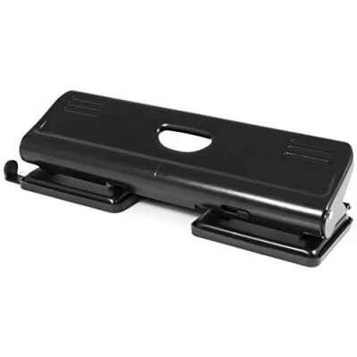 Obrázek Pavo 8040285 Premium 4 Násobný děrovačka s lištou pro 22 listů, Černá