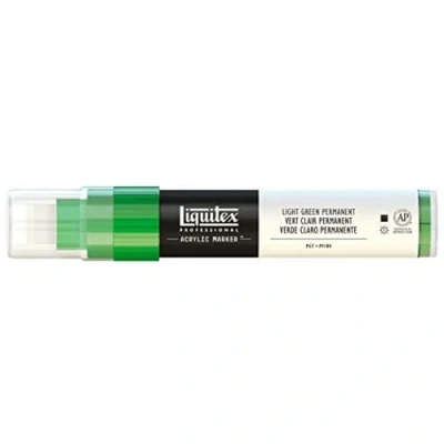 Obrázek Liquitex 4610312 Professional Paint Marker, akrylový popisovač s vysoce pigmentovanou akrylovou barvou na bázi vody pro vnitřní a venkovní použití, široká špička světle zelená permanentní