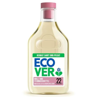 Obrázek Ecover jemný prací prostředek na vlnu a (1 l / 22 pracích dávek), tekutý s přísadami bázi rostlin, pro citlivé textilie