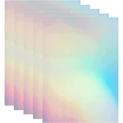 Obrázek 20 listů A4 (210 x 297 mm) Clear holografická nálepka papír čirá vinylová samolepicí vrchní vrstva