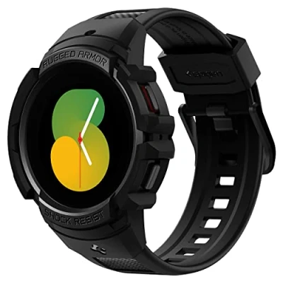 Obrázek Spigen Rugged Armor Pro náramek s pouzdrem kompatibilní Galaxy Watch 5 (2022) 4 (2021) 44 mm černý
