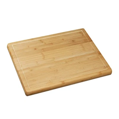 Obrázek Relaxdays Bambusové krájecí prkénko, antibakteriální, drážka na šťávu, kuchyňské prkénko nebo kryt sporáku, V x H: 2 56,5 50 cm, přírodní