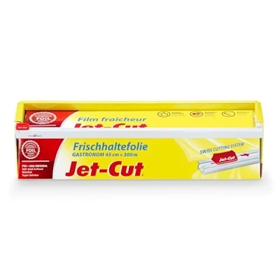 Obrázek Jet Cut Fólie pro udržování potravin k řezání, gastronomii 45 cm x 300 m extra široká, PVC transparentní, 1 kus