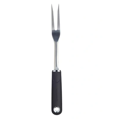 Obrázek MasterClass Tranchiergabel, ergonomischer “Soft Grip Griff, Edelstahl, mit Aufhängeloch, 32 cm, Schwarz