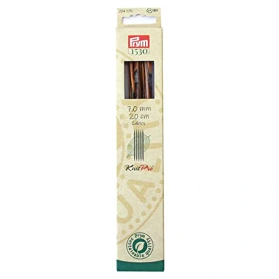Obrázek Prym Strumpfstricknadeln CUBICS Natural 20 cm 7,00 mm Strumpfstricknadel, Holz, Mehrfarbig, 7,0