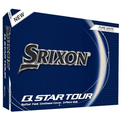 Obrázek Srixon, New Q Star Tour 5 2024 tucet golfových míčků měkký pocit, spin, výkon a síla 4 krabice po 3 kusech prémiové golfové příslušenství dárky