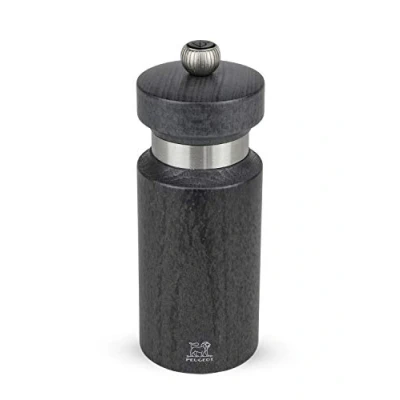 Obrázek PEUGEOT Manuální mlýnek na pepř Royan, klasické nastavení stupně mletí, výška: 14 cm, dřevo, šedá, 33880