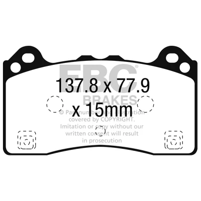 Obrázek Sada brzdových destiček, kotoučová brzda EBC Brakes DP42274R
