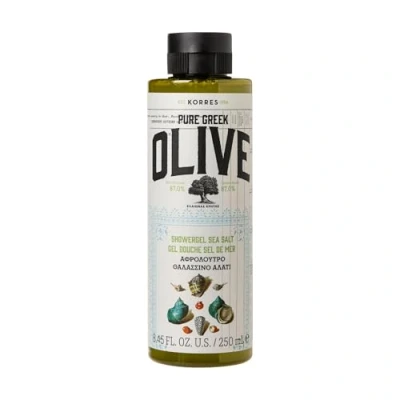 Obrázek KORRES Olive Sea Salt hydratační sprchový gel pro vláčnou pokožku, s extra přírodním olivovým olejem, veganský, 250 ml