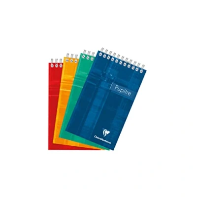 Obrázek Clairefontaine 8642C Spirálový notebook (kostkovaný, 103 x 170 cm, ideální pro poznámky, 80 listů) 1 různé barvy