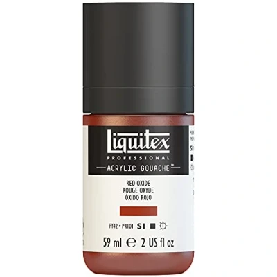 Obrázek Liquitex akrylová barva Professional 2059335, s kvašovými vlastnostmi, stálá na světle, voděodolná, 59 ml dávkovací láhev oxidově červená