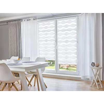Obrázek K home Klemmfix dvojitá roleta &quot;hřídel&quot; bez vrtání bílá 80 cm x 150 (Š D)