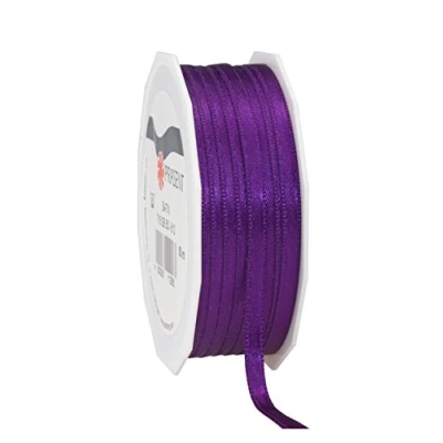 Obrázek PRÄSENT C.E. Pattberg Satin violett, 50 m Satinband zum Einpacken von Geschenken, 6 mm Breite, Geschenkband Dekorieren &amp; Basteln, Dekoband, Anlass