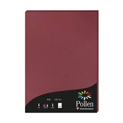 Obrázek Papír Pollen Clairefontaine 21 x 29,7 cm, Bordó