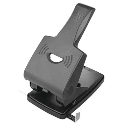 Obrázek OFFICER PRODUCTS 18052511 05 děrovačka/až 65 listů/mechanismus a kryt z kovu/plastového ramene (ABS)/barva: černá/protiskluzová umělá poklice na podlahu