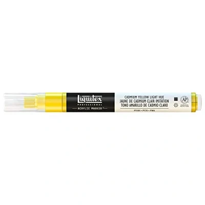 Obrázek Liquitex Profesionální malba akrylová barva, kadmium žlutá světlá Imit. č. 4, akrylový popisovač 2 4 mm hrot