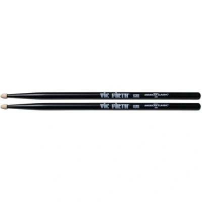 Obrázek Vic Firth 5B American Hickory Wood Tip Drumstick Black Finish