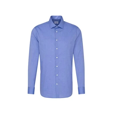 Obrázek Seidensticker Pánská košile Men Shaped Longsleeve Cotton Business, Středně modrá (241600), 36