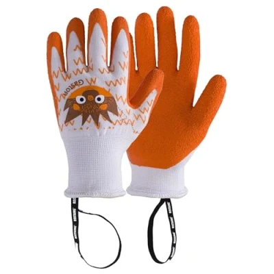 Obrázek ROSTAING Kinder Gartenhandschuhe GASTON Paar Garten und Heimwerkerhandschuhe Anti Schnitt Handschuhe für kleine empfindliche Hände die Sicherheit Ihrer Kinder, Orange, 46 Jahre