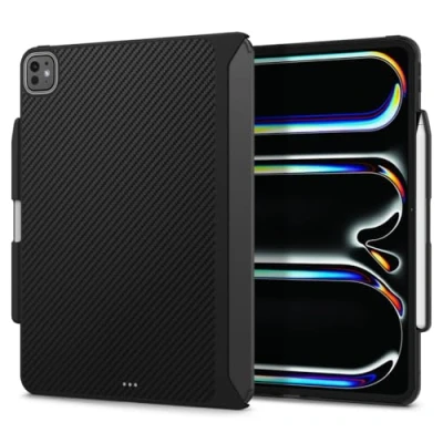Obrázek Spigen Pouzdro Enzo Aramid kompatibilní s iPad Pro 11&quot; 5. generace (2024) magnetickým kroužkem černé