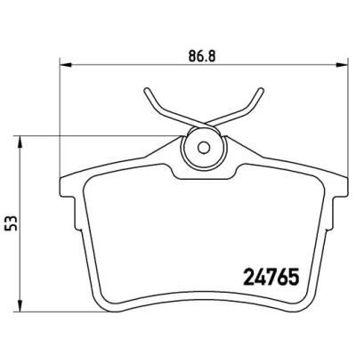 Obrázek Brembo P61084 zadní brzdové destičky, počet 4