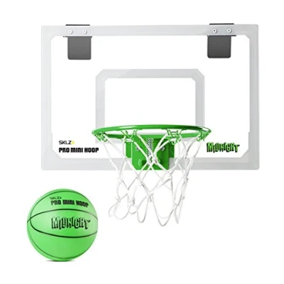 Obrázek SKLZ 1715 Unisex Adult, Youth and Child Basketbalový koš Pro Mini Hoop Midnight, černá/žlutá, One Size, Standard (18&quot; x 12&quot;)