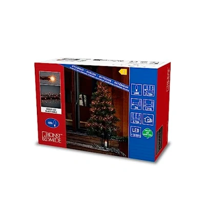 Obrázek Konstsmide 3649 800 Micro LED světelný řetěz, zmrazený / pro venkovní použití (IP44) 1200 jantarových diod 24V trafo černý kabel