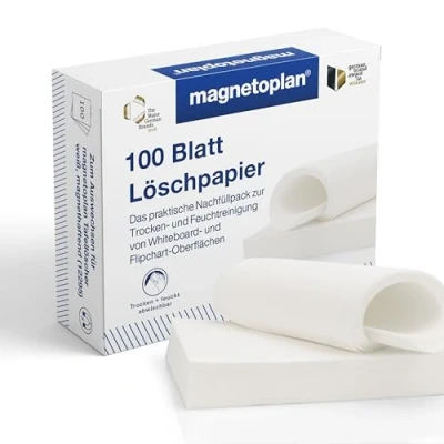 Obrázek magnetoplan hasicí papír, 100 listů, výměnný papír pro hasiče tabulek , bílý, náhradní balení