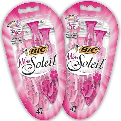 Obrázek BIC Miss Soleil Einwegrasierer Damen, 2 x 4er Pack mit je 3 Klingen, Vitamin E für eine sanfte Rasur