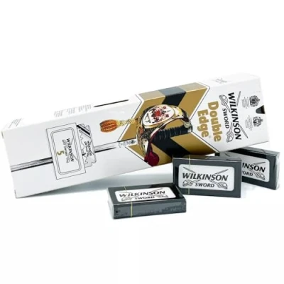 Obrázek Wilkinson Sword Břity Classic Vintage Edition pro holicí strojek, vysoce kvalitní a mimořádně dlouhá životnost, 100 kusů (balení 1 ks)