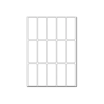 Obrázek HERMA 2410 víceúčelové etikety, 480 kusů, 20 x 50 mm, 15 na arch, samolepicí, štítky pro domácnost k popisování, matné, prázdné papírové lepicí bílé