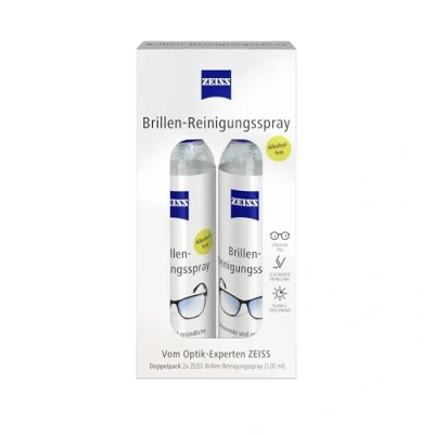 Obrázek ZEISS Čisticí sprej na brýle, dvojité balení s obsahem 2x 120 ml pro šetrné a důkladné čištění vašich brýlí bez alkoholu