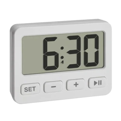 Obrázek TFA Dostmann Digitální minibudík, 60.2036.02, s funkcí alarmu, stopkami a časovačem, hodinami do auta, magnetem nebo stojanem, ideální jako cestovní hodiny, pro křemenné stolní malé