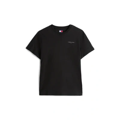 Obrázek Tommy Jeans Linear Chest TEE Jednoduché tričko, Muži, Velikost: 48, Black