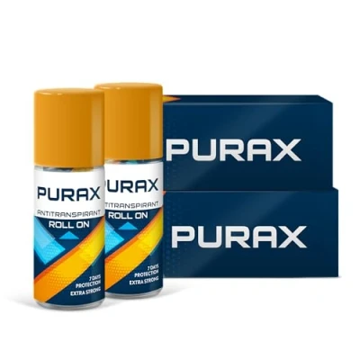 Obrázek Purax Double Pack antiperspirant Roll On Extra silný 50 ml 7 days protection, balení po 2 ks (2 x ml)