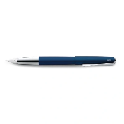Obrázek Lamy studio imperialblue plnicí pero univerzální v elegantním celokovovém krytu se sponou ve tvaru vrtule a ocelovým hrotem šířce EF vč. inkoustové kazety T 10 modré