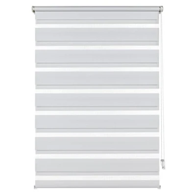 Obrázek Deco Company Duo upínací roleta, dvojitá roleta na okno bez vrtání, včetně všech montážních dílů, polyester, 90 x 150 cm, bílá