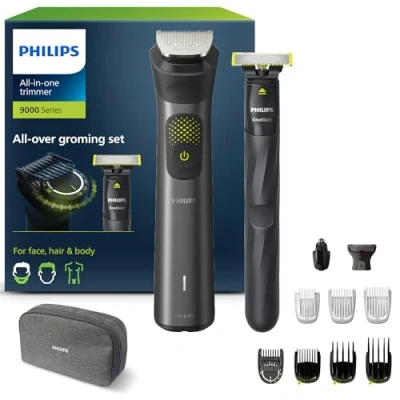 Obrázek Philips Multigroom Series 9000, 13 in One Barttrimmer und Haarschneider inkl. OneBlade, für Gesicht, Kopf Körper, 27 Längeneinstellungen (0.2 20 mm) (Modell MG9530/15), Black