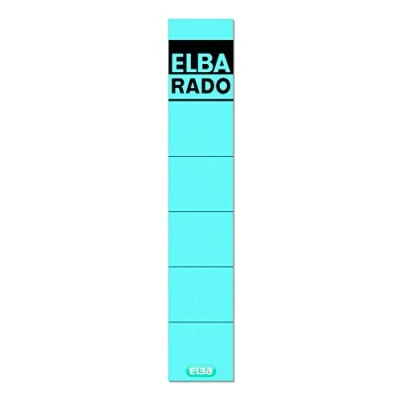 Obrázek ELBA 100420940 štítky Rado balení 10 kusů úzkých a krátkých samolepicí modré