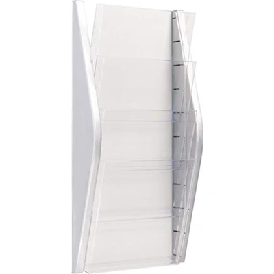 Obrázek helit H6270100 Obloukový nástěnný displej &quot;the arc&quot; 4 x DIN A4 vysoký, stříbrný