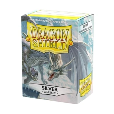 Obrázek Dragon Shield Sleeves SILVE Standard Size Deck Protectors (100 ct) Arcane Tinmen, Silver