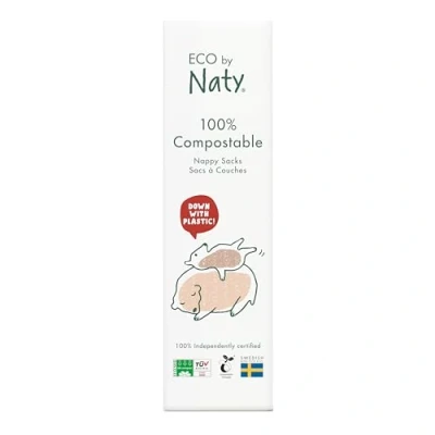 Obrázek Eco by Naty Ekologické dětské plenky 100% kompostovatelné a biologicky odbouratelné (1 x 50 kusů)