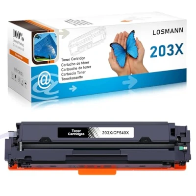 Obrázek LOSMANN 203X toner kompatibilní s HP CF540X 203A CF540A Pro Color Laserjet MFP M281fdw M280nw M281cdw M281fdn , M254dw M254dn M254nw (černý)