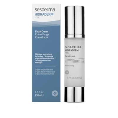 Obrázek Sesderma Zvlhčující krém Hidraderm Hyal hydratační péče o obličej 3 druhy kyseliny hyaluronové maximální hydratace rychle se vstřebává 50 ml