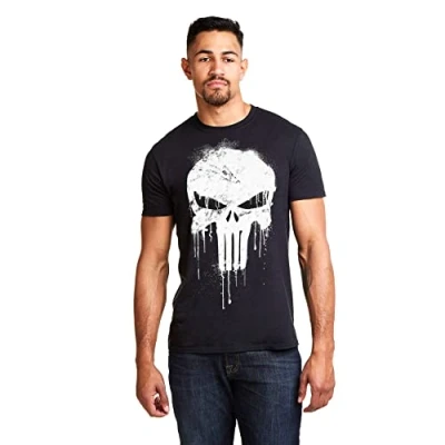 Obrázek Marvel Pánské tričko Avengers Punisher Skull, černá (Black BLK)