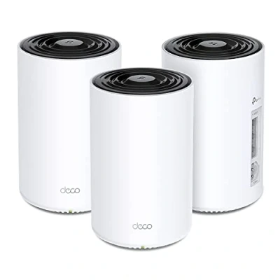 Obrázek TP Link Sada Powerline WLAN Mesh Deco PX50 (balení 3 ks), dvoupásmová Wi Fi 6 AX3000 + G.hn G1500, ideální pro velké prostory a silné zdi, doporučeno domy se 46 ložnicemi, WPA3